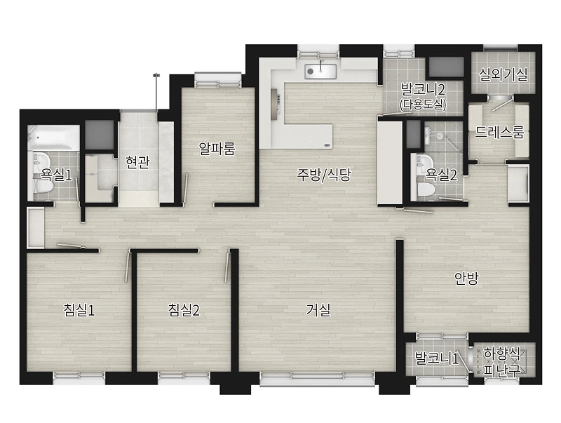 84타입 > 84A 평면도